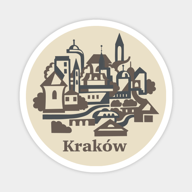 Krakow city travels Magnet by MashaVed